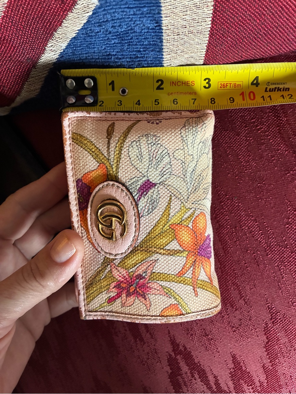Gucci Floral GG Marmot Canvas Wallet in Pastel Pink and Multicolor - Picture 16 of 16